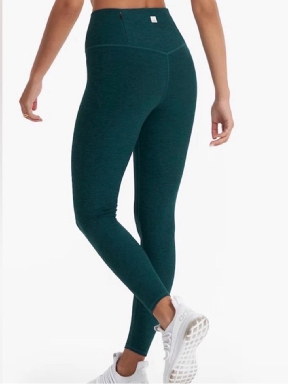 Vuori Elevation high rise waist leggings emerald green small s